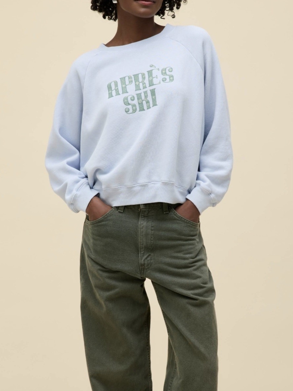 Daydreamer 'Après Ski' Shrunken Raglan Sweatshirt